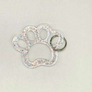 Acrylic Hollow Paw Print Key Chain