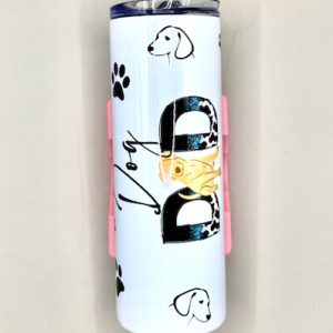 20oz Skinny Tumbler Dog Dad Sublimation