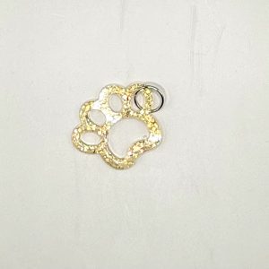 Acrylic Hallow Paw Print Keychain Yellow