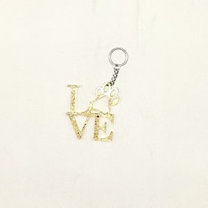 Acrylic LOVE Keychain Yellow