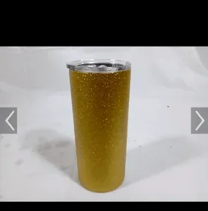 15oz Sublimation Glitter Tumbler - Gold