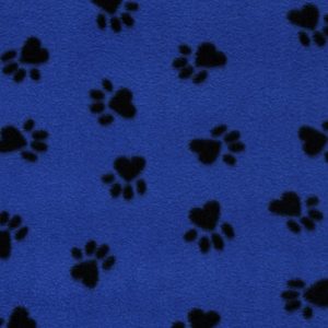 Tie Knot Fleece Blanket Blue Paw Print