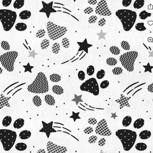 Tie Knot Fleece Blanket Paw Prints & Stars