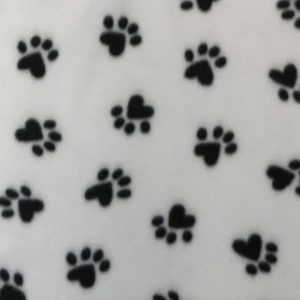 Tie Knot Fleece Blanket White Paw Print