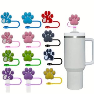 Paw Print Straw Topper