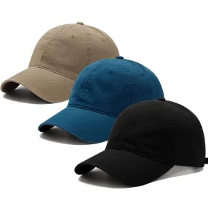 Washed Plain Vintage Baseball Cap Cotton Adjustable Twill Bulk Low Profile Classic Dad Hat for Men/Women