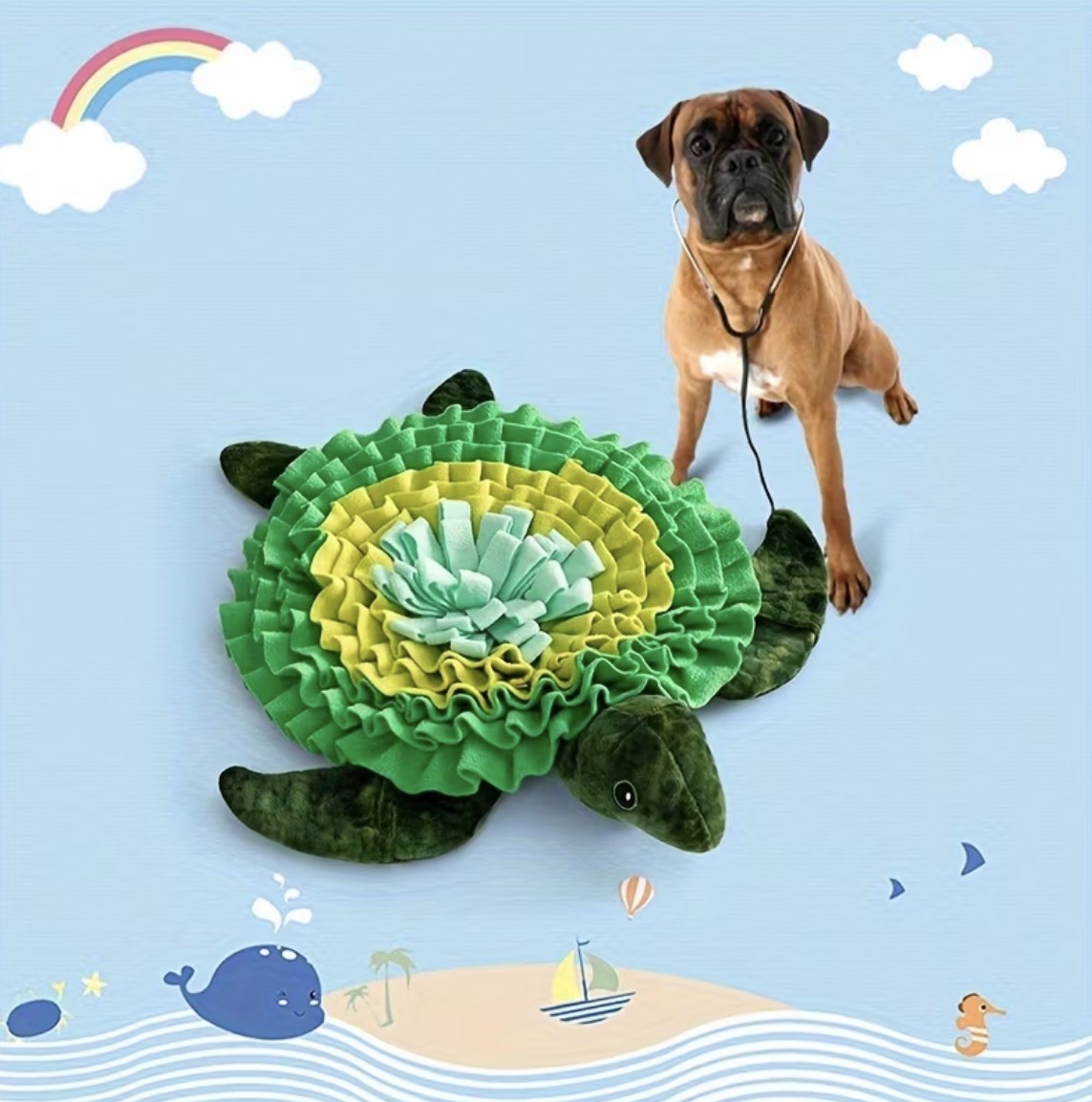 Green Turtle Interactive Puzzle Mat