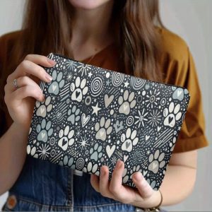 Paw Print & Heart Makeup Bag