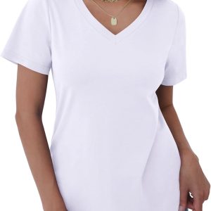 Custom DTF - Womens T Shirts V Neck Short Sleeve