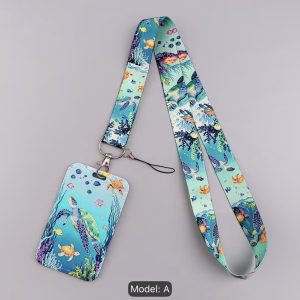 Sea Turtle Lanyard with Credit Card ID Holder