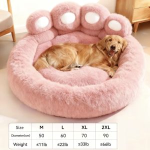 Bear Paw Print Pet Bed