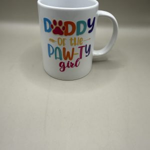 Daddy of the Paw-ty Girl UV DTF 15 oz Mu