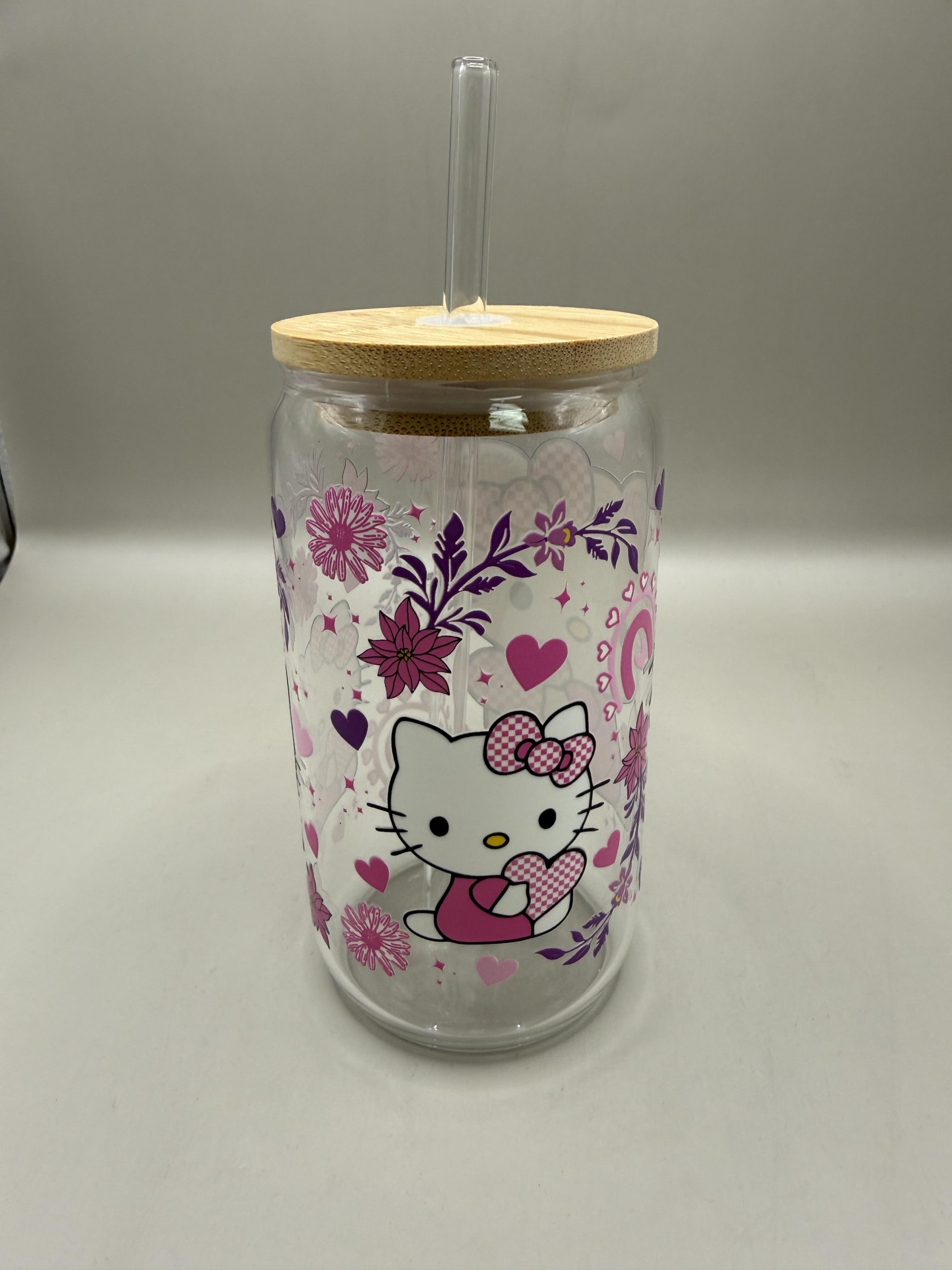 Hello Kitty Glass Tumbler 16oz