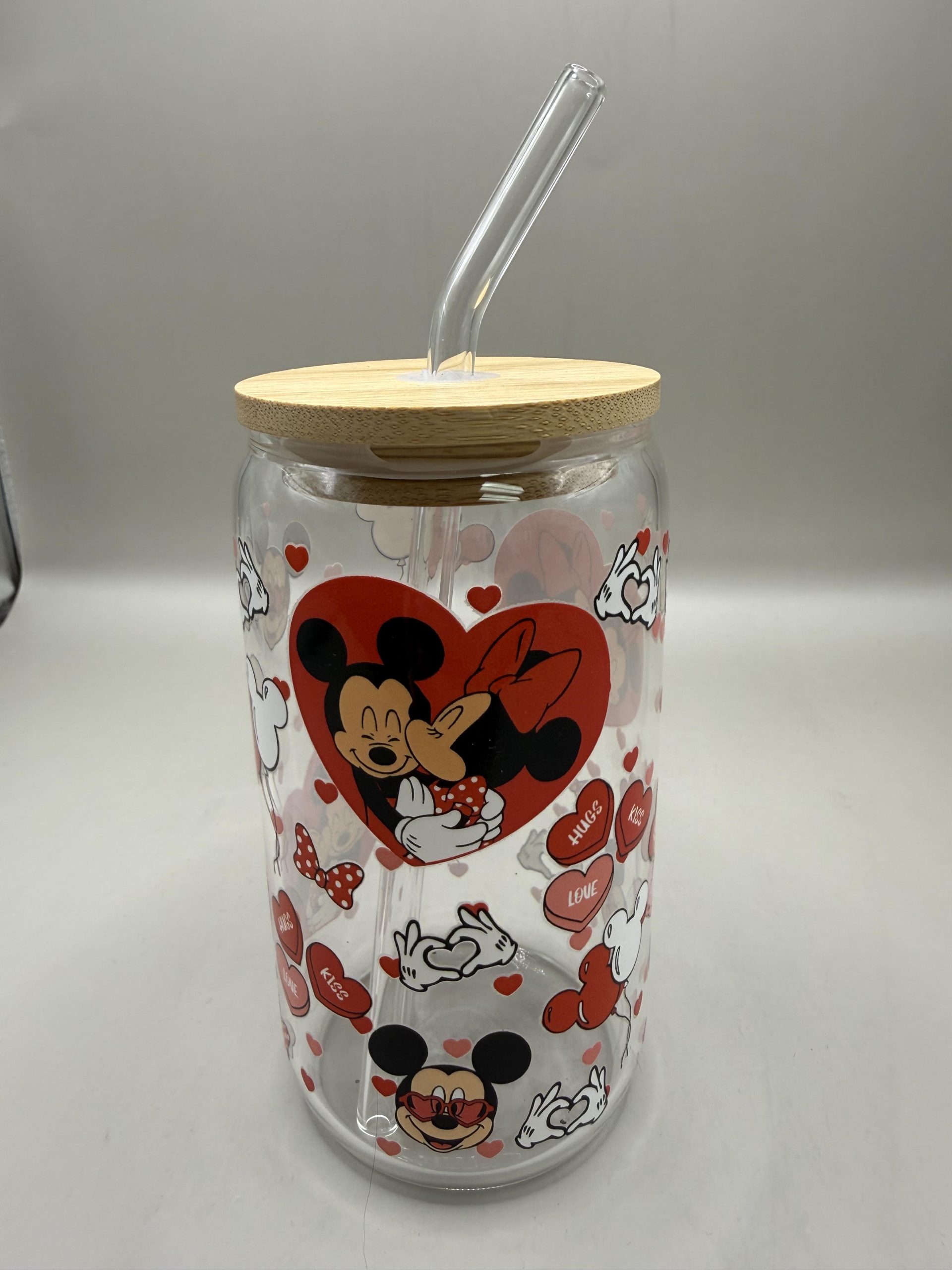 Mickey -Minne Glass Tumbler 16oz