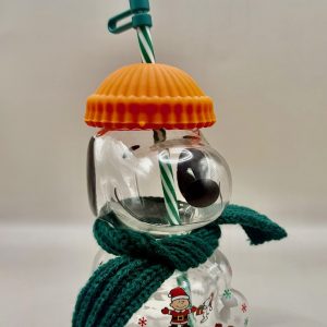 Snoopy Glass Tumbler with UV DTF Stickers