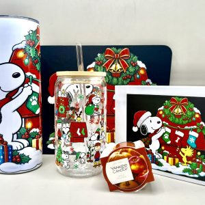 Snoopy With Stockings on Dog House Gift Package